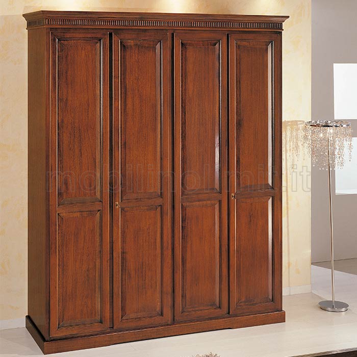 Armadio Classico 4 ante - Noce scuro