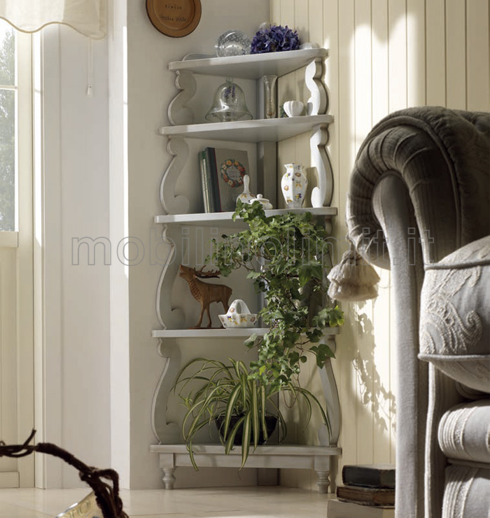 Etagere angolare grigia - Linea Country