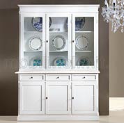 Cristalliera 3 porte bianco spigolato