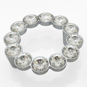 Maniglia Circolare Cromo lucido con 12 Swarovski - Linea Luxury 633